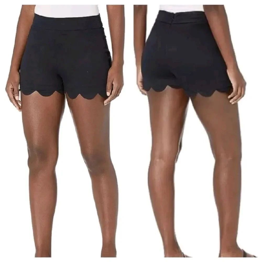 EUC Mud Pie Navy Katherine Scalloped Shorts